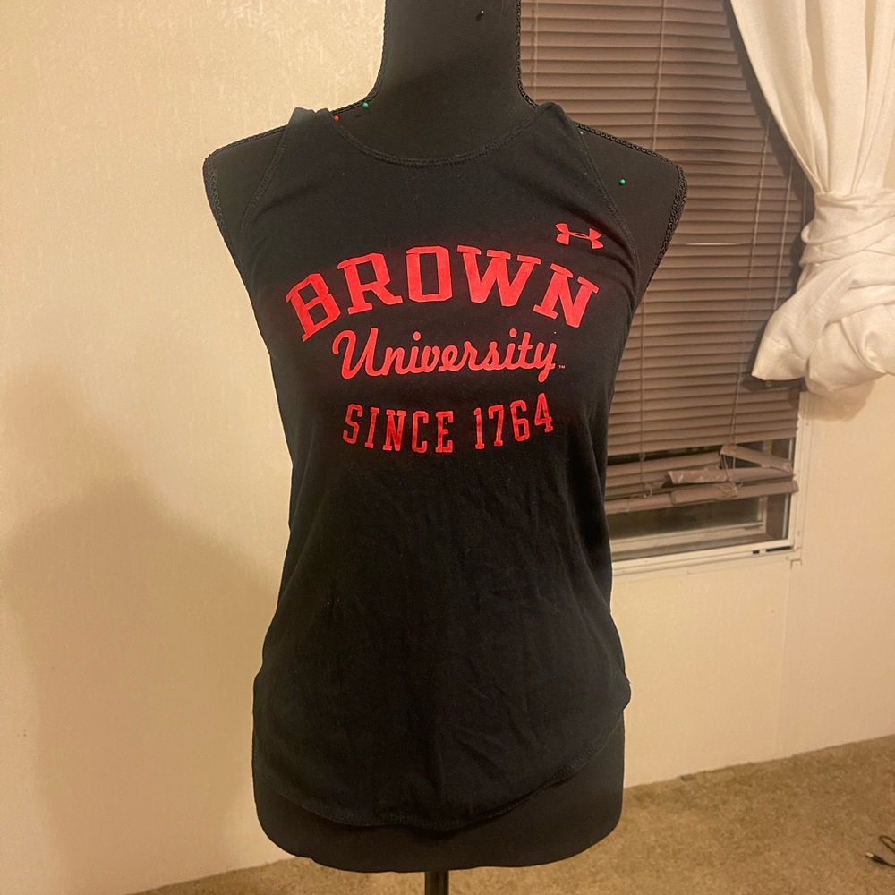 Under Armour Black Tank Top with Red Print